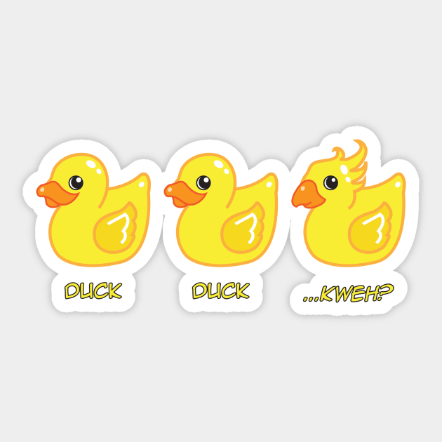 Final Fantasy "Duck Duck... Kweh?" Sticker by LittleBearArt